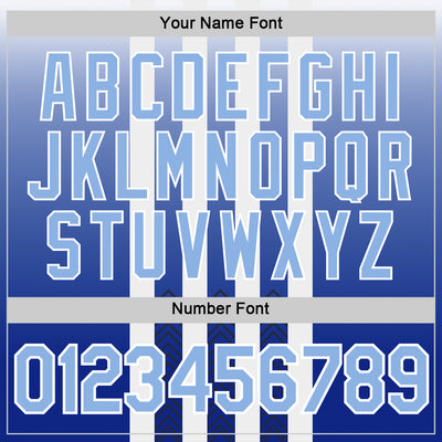 Custom White Light Blue-Black 3D Pattern Design Argentina Gradient Sportswear Performance T-Shirt