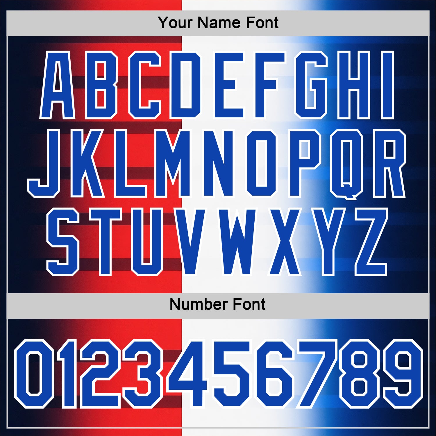 Custom White Thunder Blue-Red 3D Pattern Design USA Gradient Sportswear Performance T-Shirt