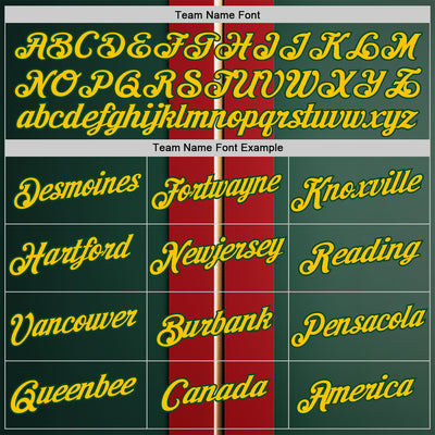 Custom Green Yellow-Red 3D Pattern Design Mexico Portugal Sportswear Performance T-Shirt