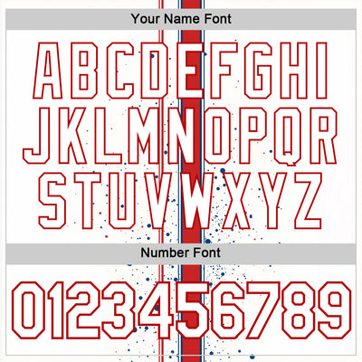 Custom White Red 3D Pattern Design Canada Sportswear Performance T-Shirt