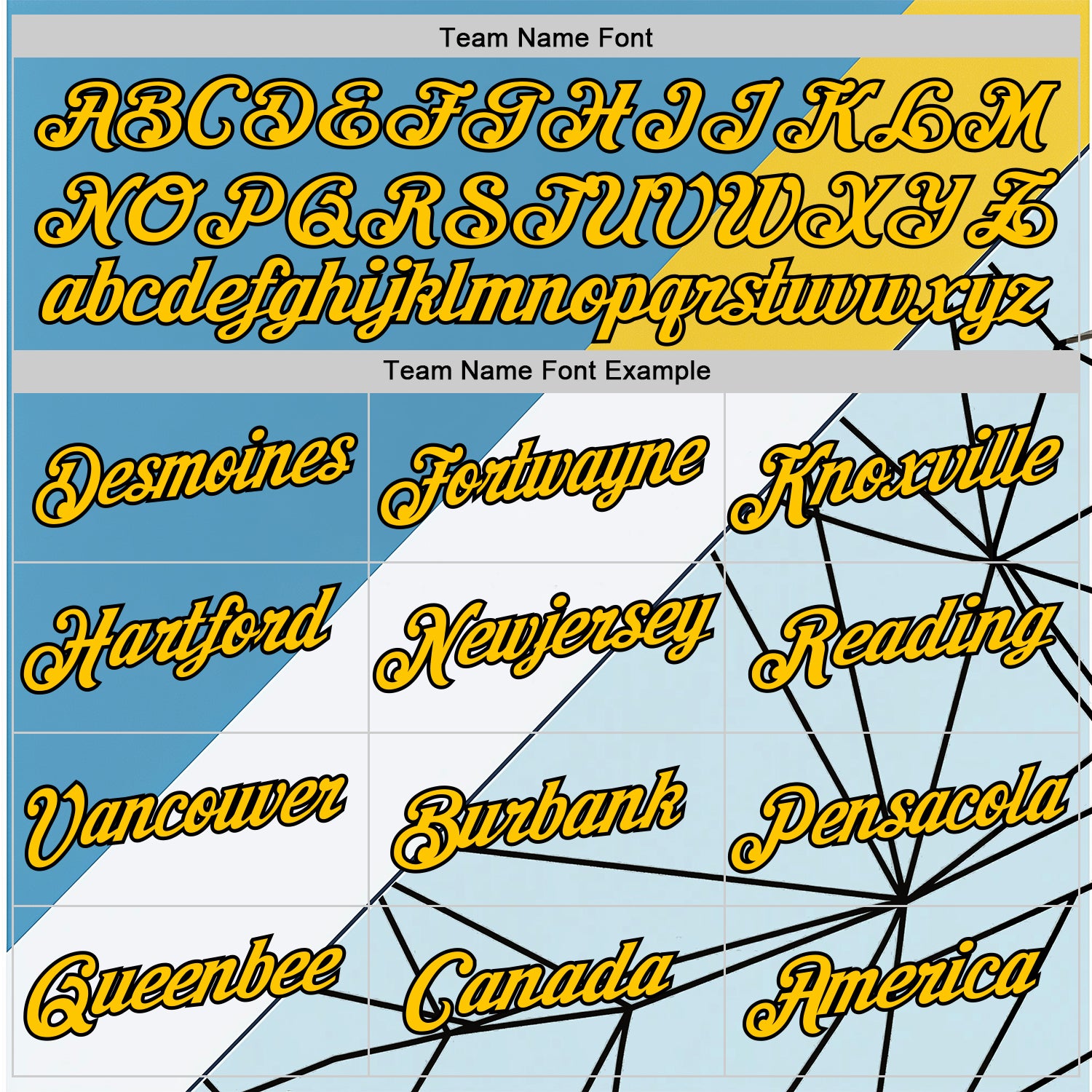 Custom Blue Yellow White-Black 3D Pattern Design Geometric Shape Sportswear Performance T-Shirt