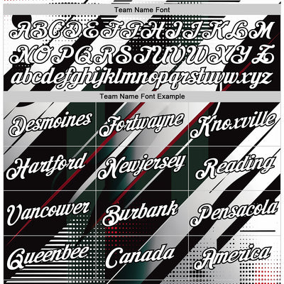 Custom White Black-Red 3D Pattern Design Gradient Sportswear Performance T-Shirt