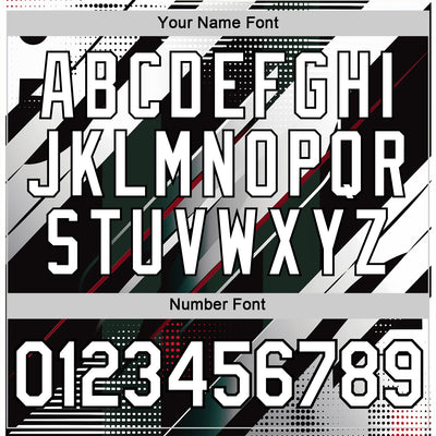 Custom White Black-Red 3D Pattern Design Gradient Sportswear Performance T-Shirt