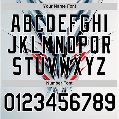 Custom White Black-Red 3D Pattern Design Abstract Shape Sportswear Performance T-Shirt