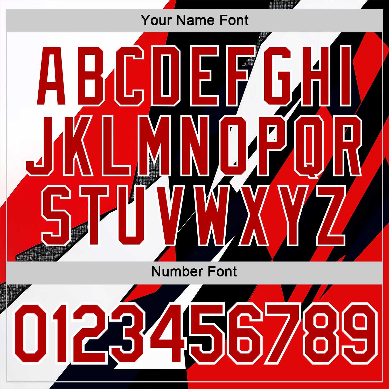 Custom White Red-Black 3D Pattern Design Geometric Shape Sportswear Performance T-Shirt