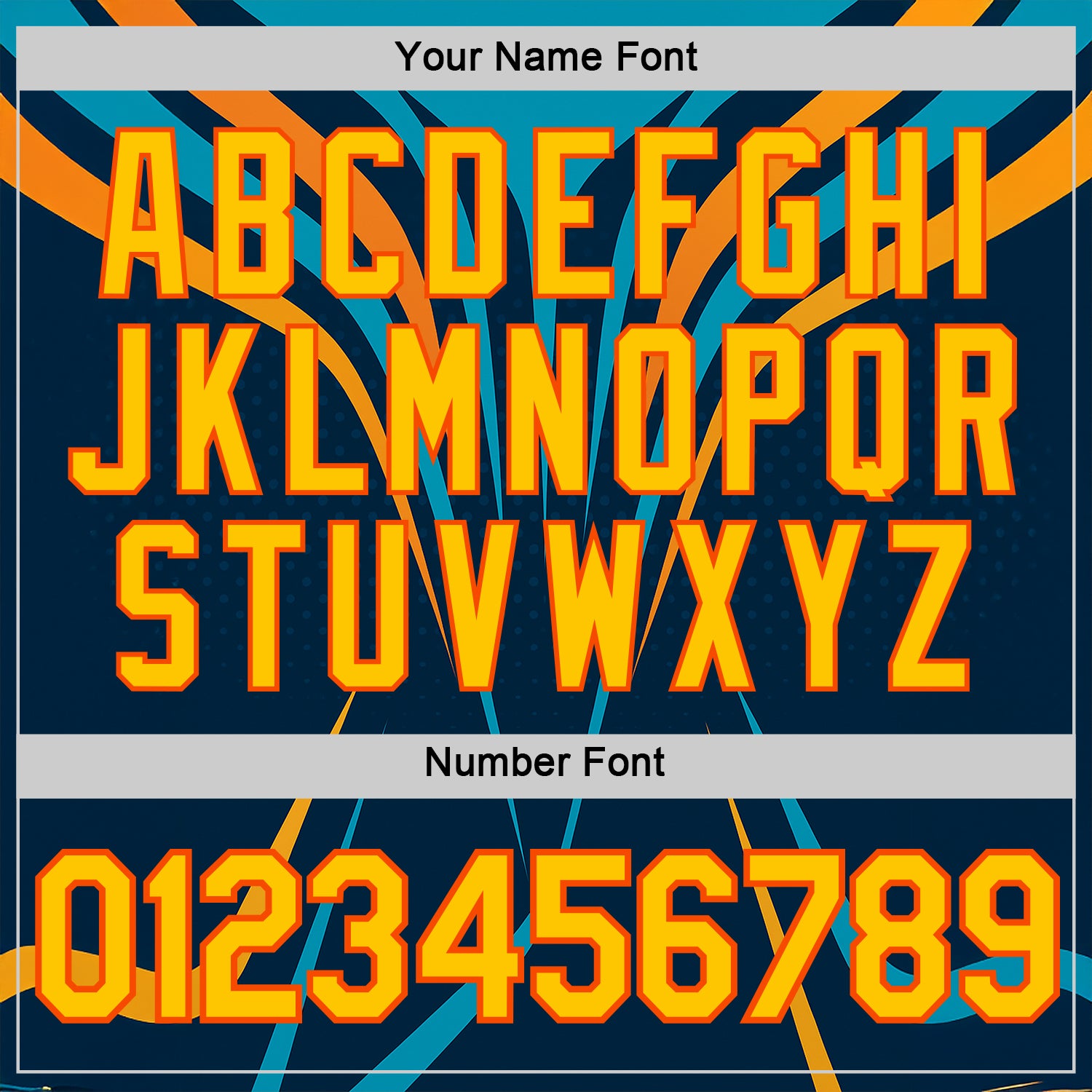 Custom Blue Yellow-Orange 3D Pattern Design Line Sportswear Performance T-Shirt