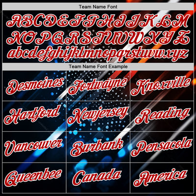 Custom Blue Red-White 3D Pattern Design Water Droplet Sportswear Performance T-Shirt