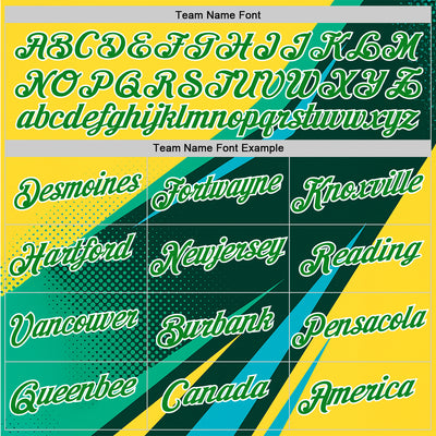 Custom Yellow Grass Green Blue-White 3D Pattern Design Brazil Sportswear Performance T-Shirt