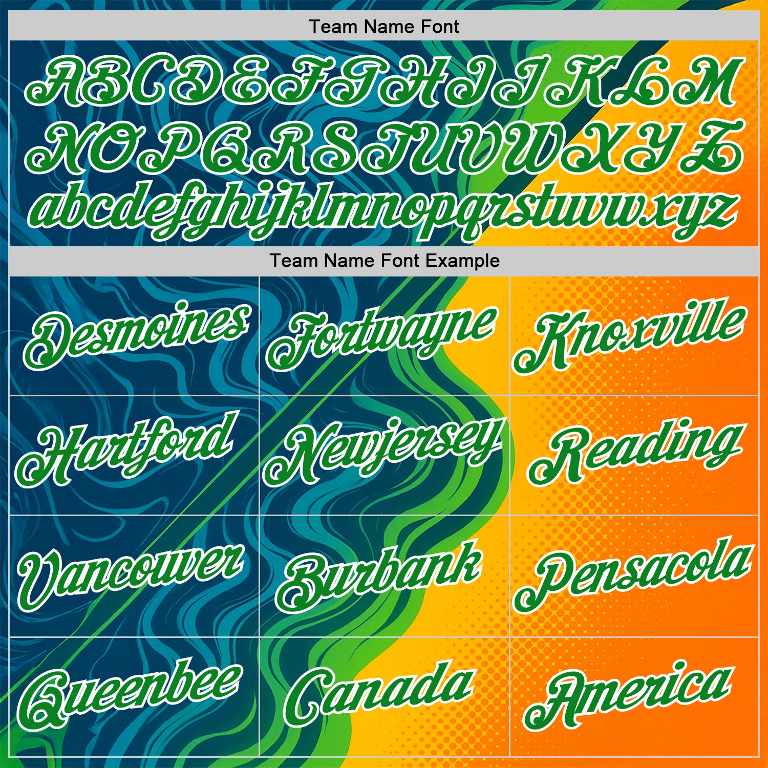 Custom Blue Grass Green Yellow-White 3D Pattern Design Brazil Marbel Sportswear Performance T-Shirt