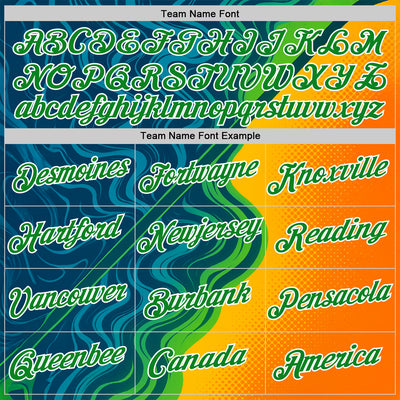 Custom Blue Grass Green Yellow-White 3D Pattern Design Brazil Marbel Sportswear Performance T-Shirt