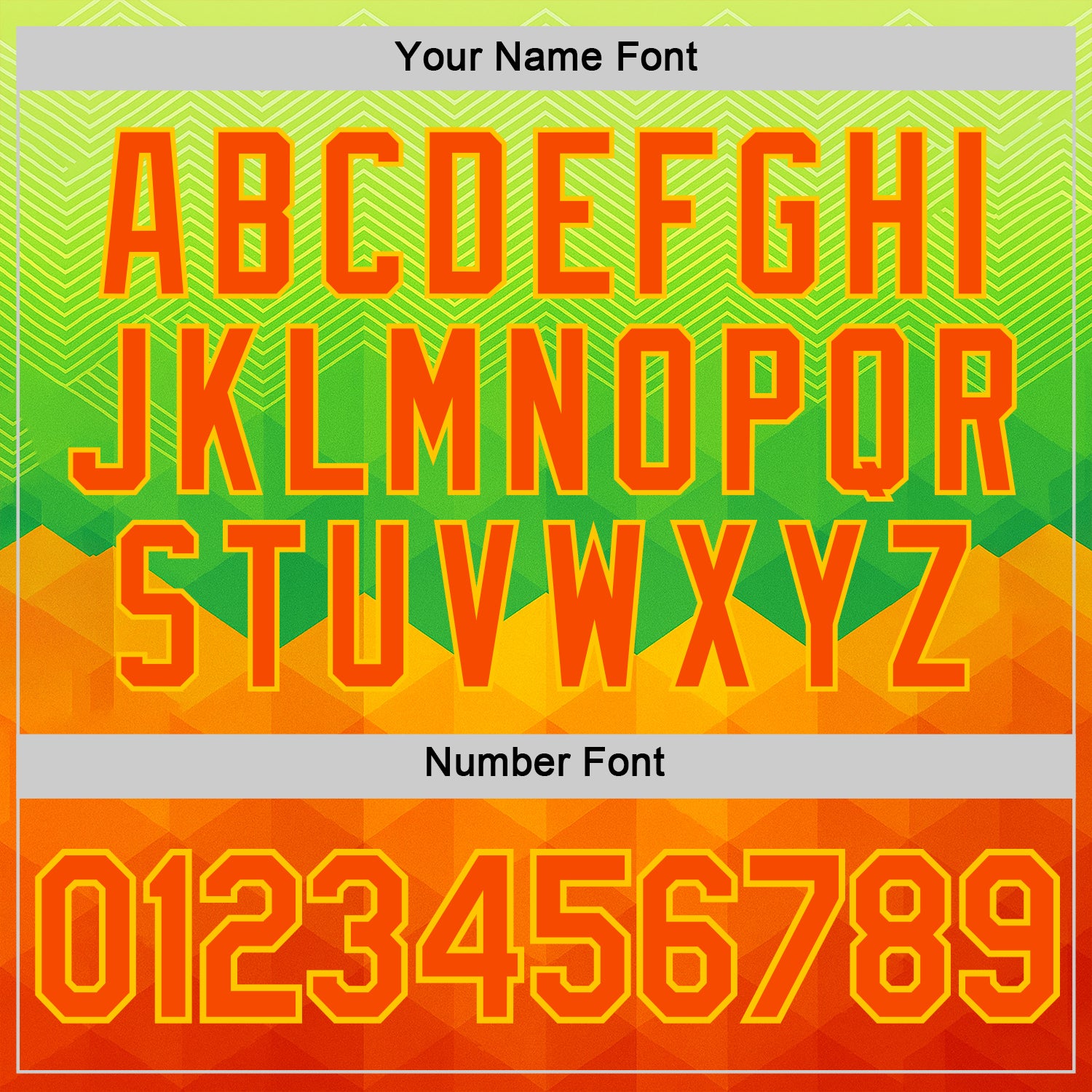 Custom Green Orange-Yellow 3D Pattern Design Gradient Sportswear Performance T-Shirt