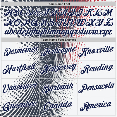 Custom White Navy 3D Pattern Design Gradient Dots Sportswear Performance T-Shirt