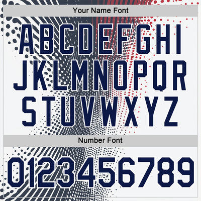 Custom White Navy 3D Pattern Design Gradient Dots Sportswear Performance T-Shirt