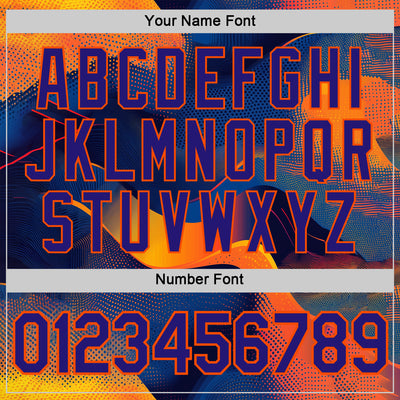 Custom Orange Dark Purple-Blue 3D Pattern Design Gradient Sportswear Performance T-Shirt