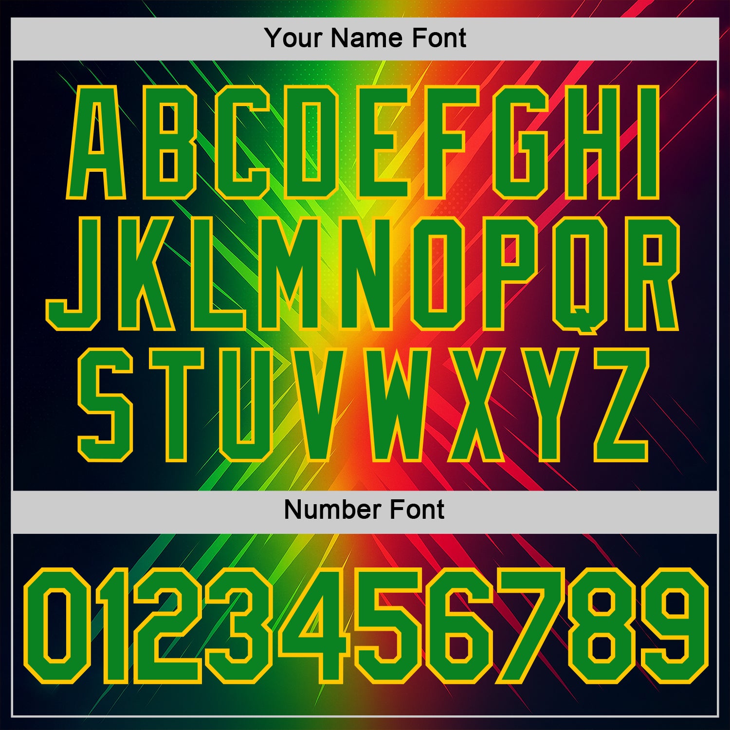 Custom Red Grass Green-Yellow 3D Pattern Design Gradient Sportswear Performance T-Shirt