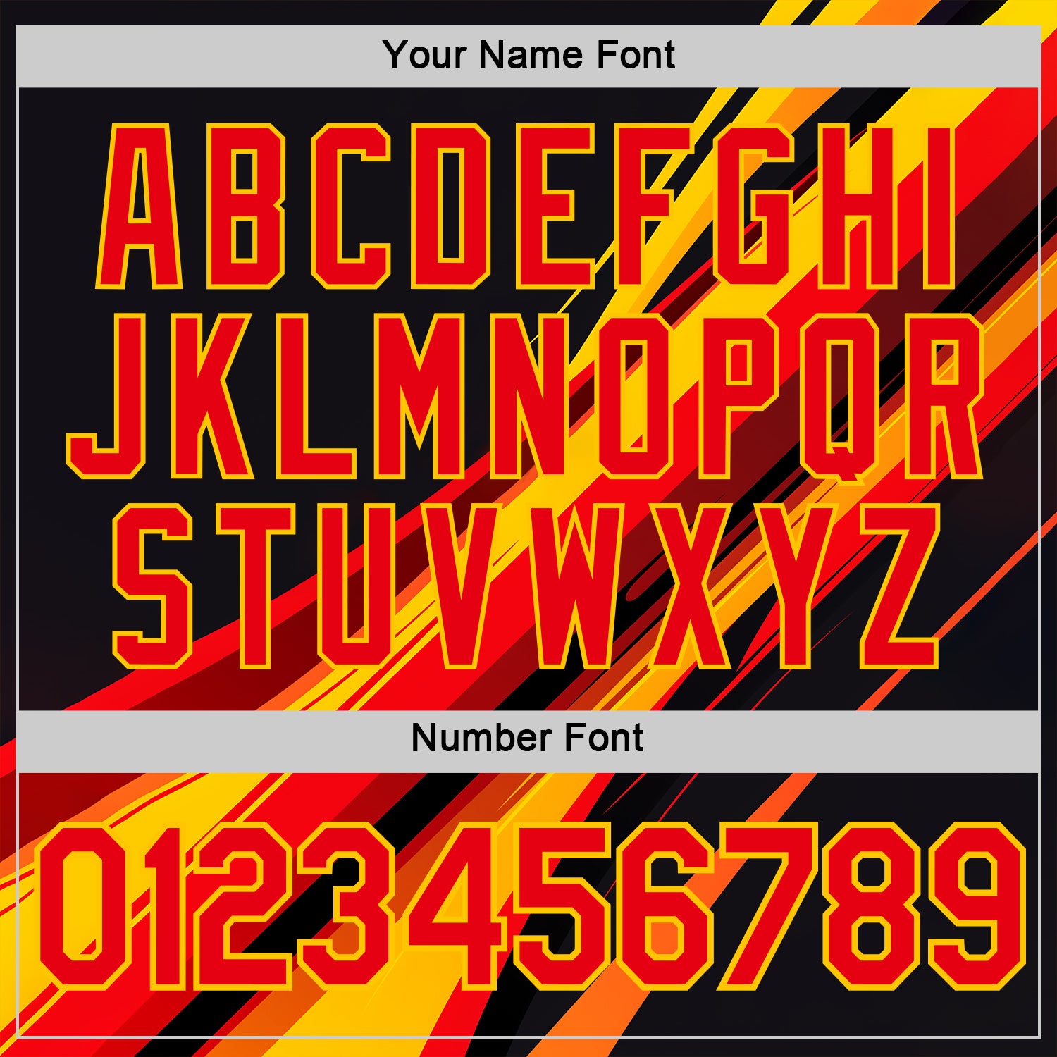 Custom Black Fire Red-Yellow 3D Pattern Design Line Sportswear Performance T-Shirt