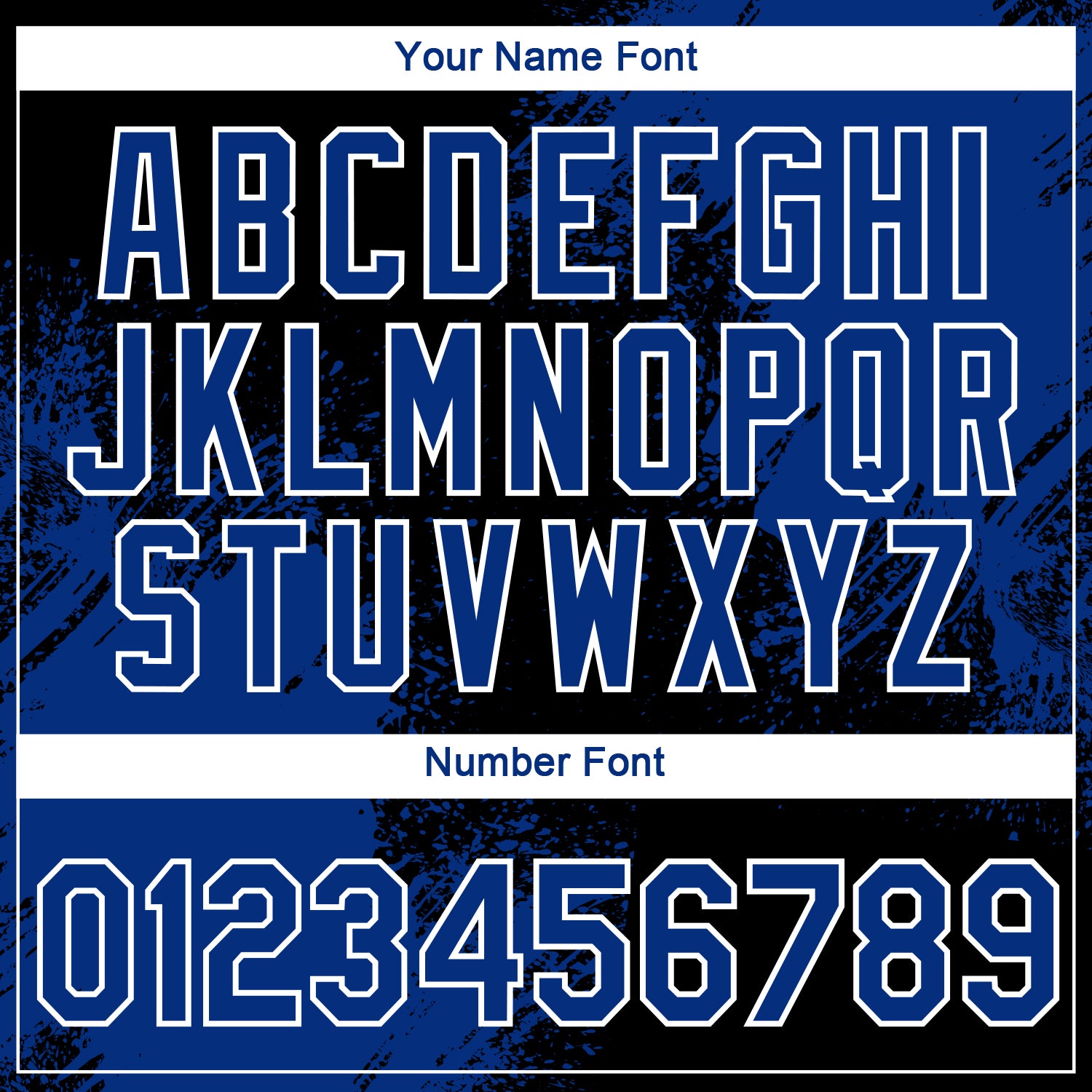 Custom Black Royal-White 3D Pattern Design Abstract Brush Stroke Performance T-Shirt