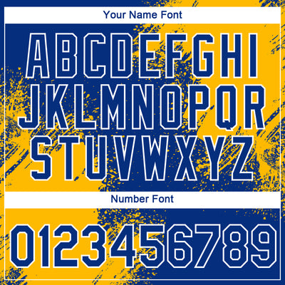 Custom Royal Gold-White 3D Pattern Design Abstract Brush Stroke Performance T-Shirt