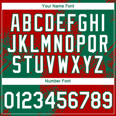 Custom Red White-Kelly Green 3D Pattern Design Abstract Brush Stroke Performance T-Shirt