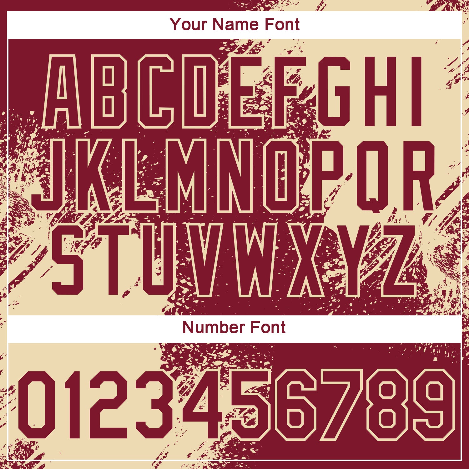 Custom Crimson Cream 3D Pattern Design Abstract Brush Stroke Performance T-Shirt