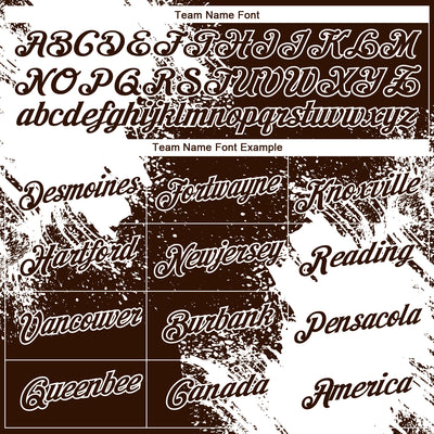 Custom Brown White 3D Pattern Design Abstract Brush Stroke Performance T-Shirt