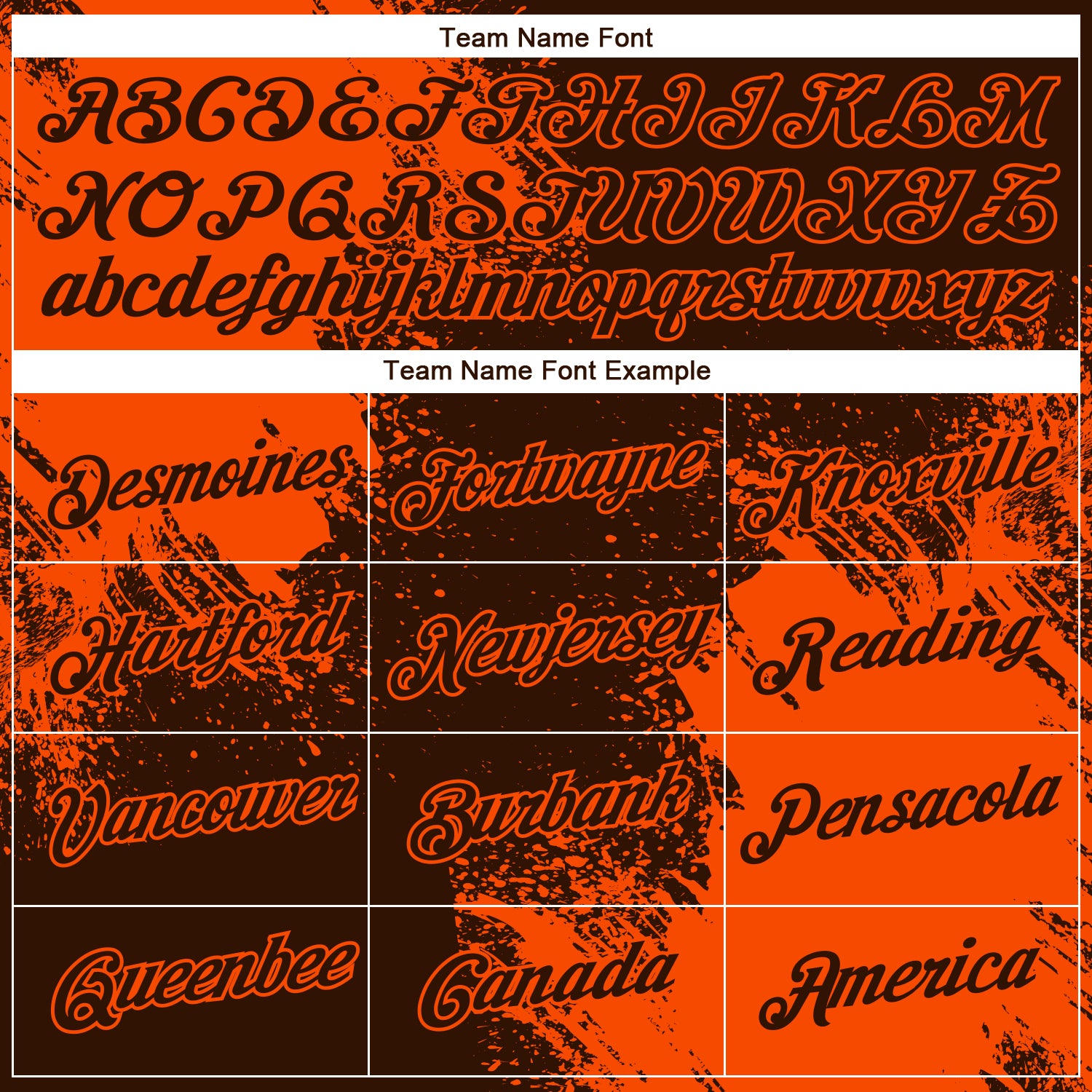 Custom Brown Orange 3D Pattern Design Abstract Brush Stroke Performance T-Shirt