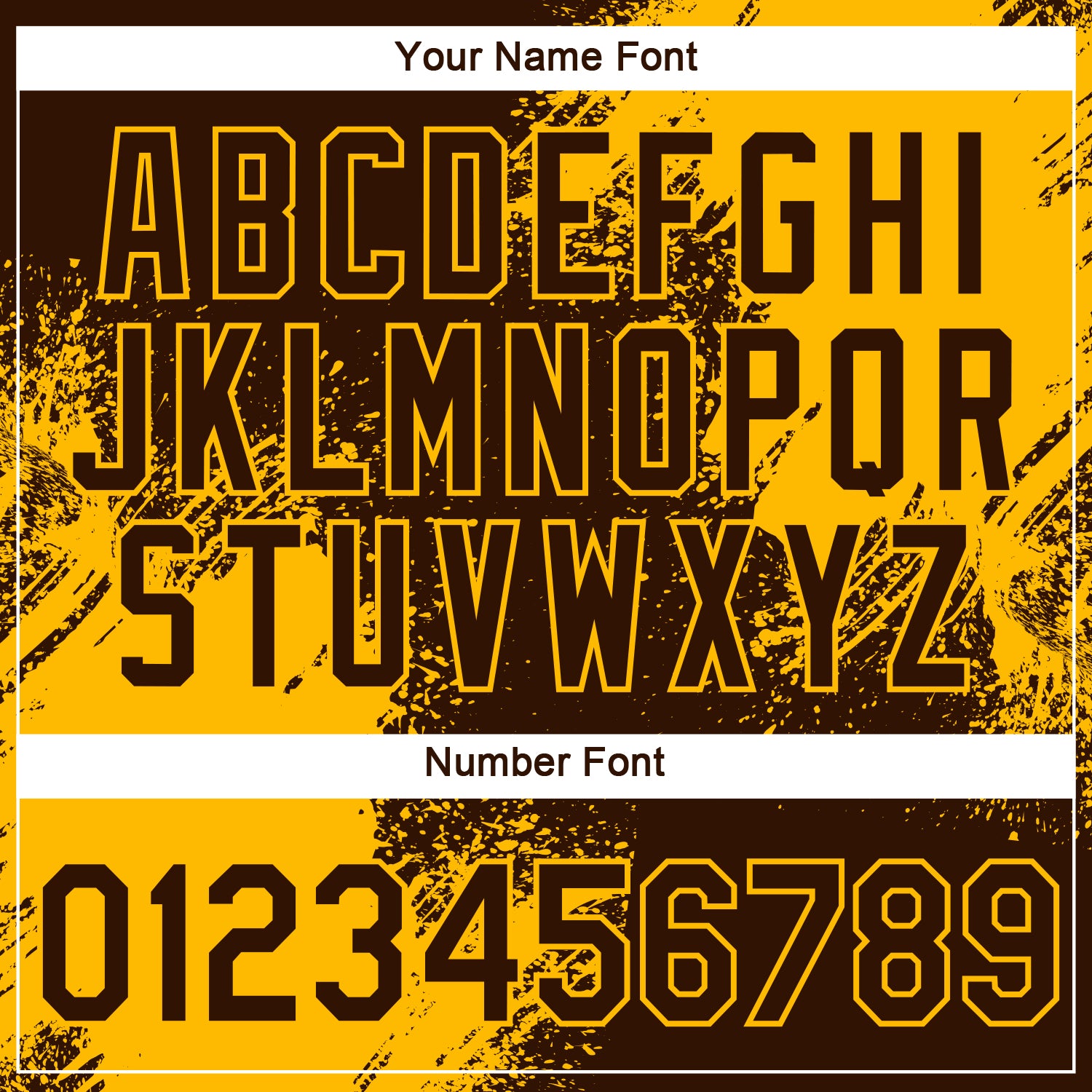 Custom Brown Gold 3D Pattern Design Abstract Brush Stroke Performance T-Shirt