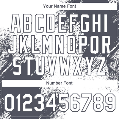 Custom White Steel Gray 3D Pattern Design Abstract Brush Stroke Performance T-Shirt