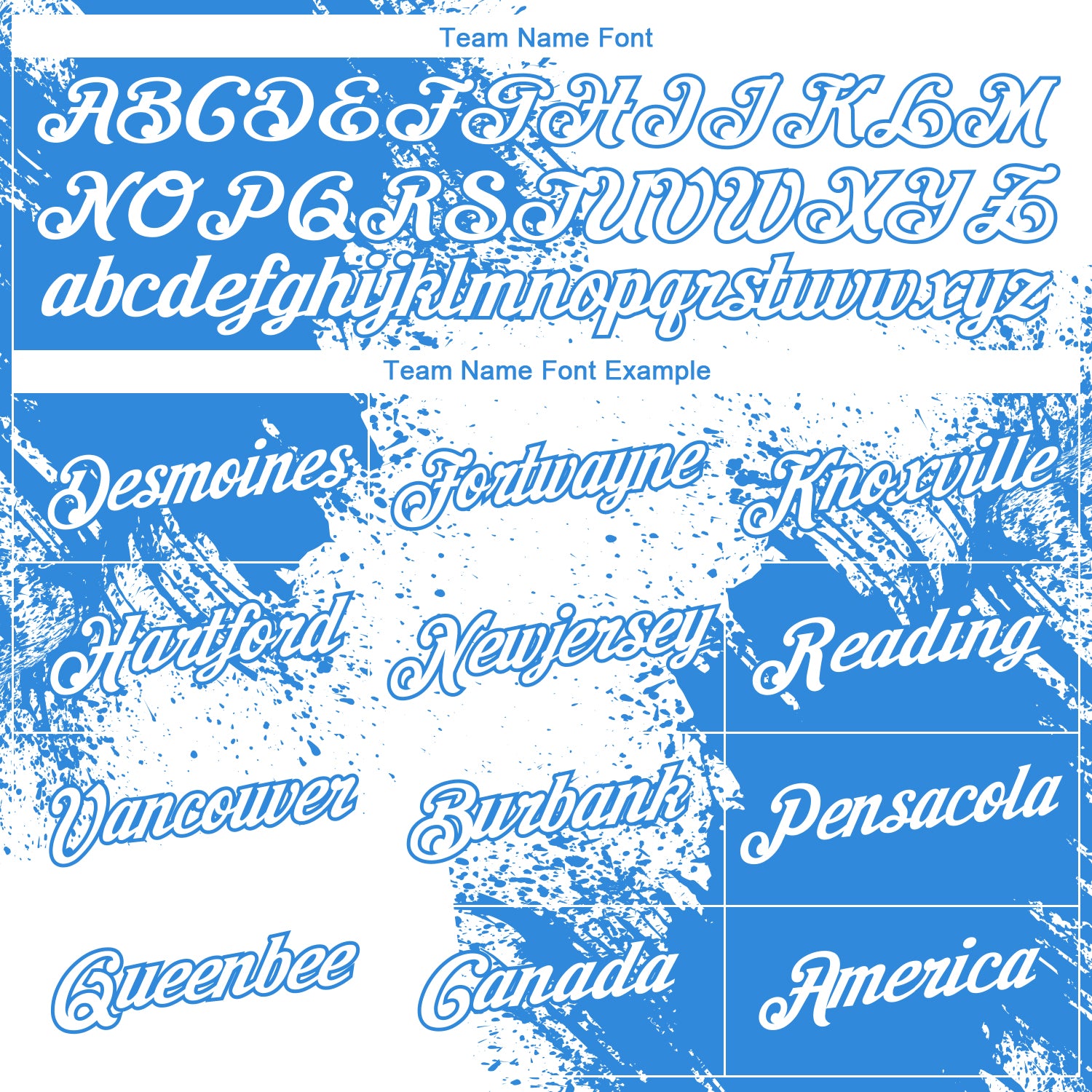 Custom White Powder Blue 3D Pattern Design Abstract Brush Stroke Performance T-Shirt