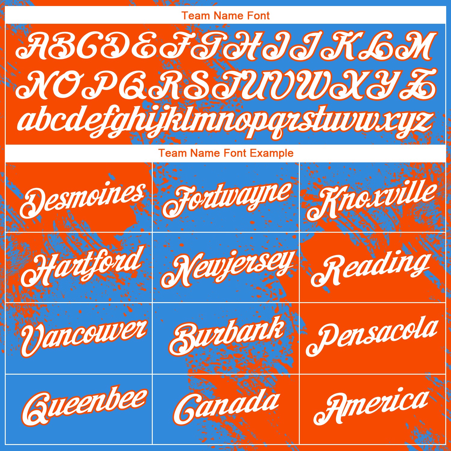 Custom Powder Blue White-Orange 3D Pattern Design Abstract Brush Stroke Performance T-Shirt