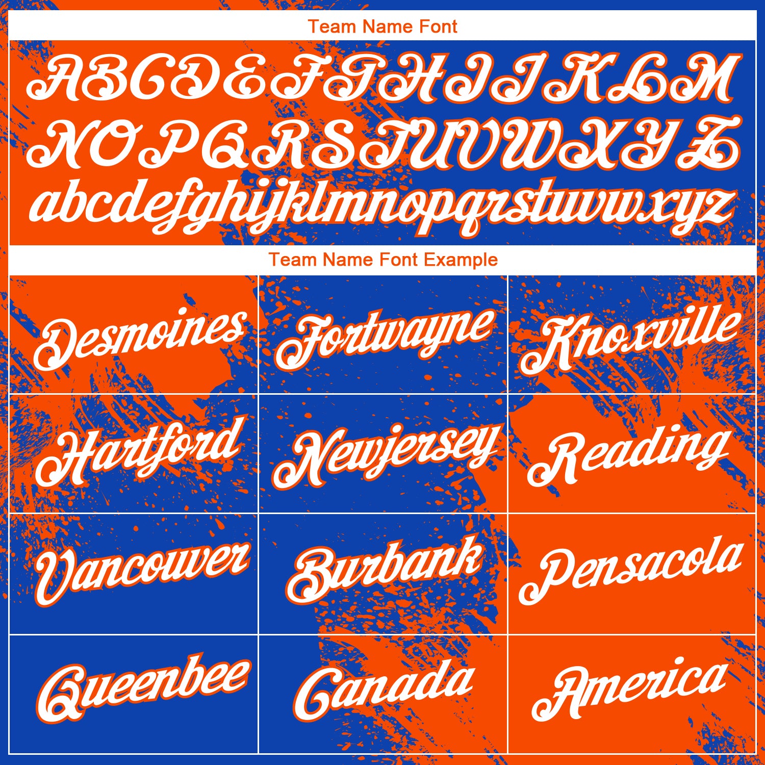 Custom Thunder Blue White-Orange 3D Pattern Design Abstract Brush Stroke Performance T-Shirt