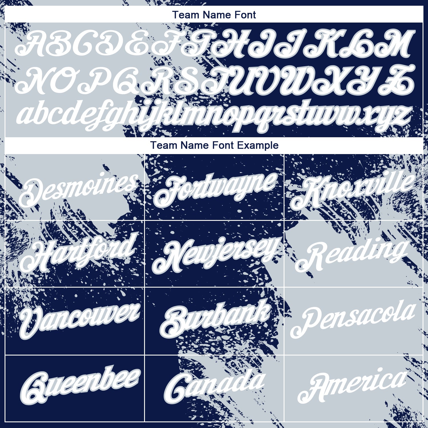 Custom Navy White-Silver 3D Pattern Design Abstract Brush Stroke Performance T-Shirt