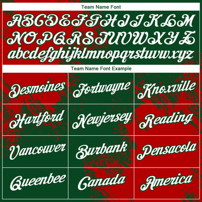 Custom Green White-Red 3D Pattern Design Abstract Brush Stroke Performance T-Shirt