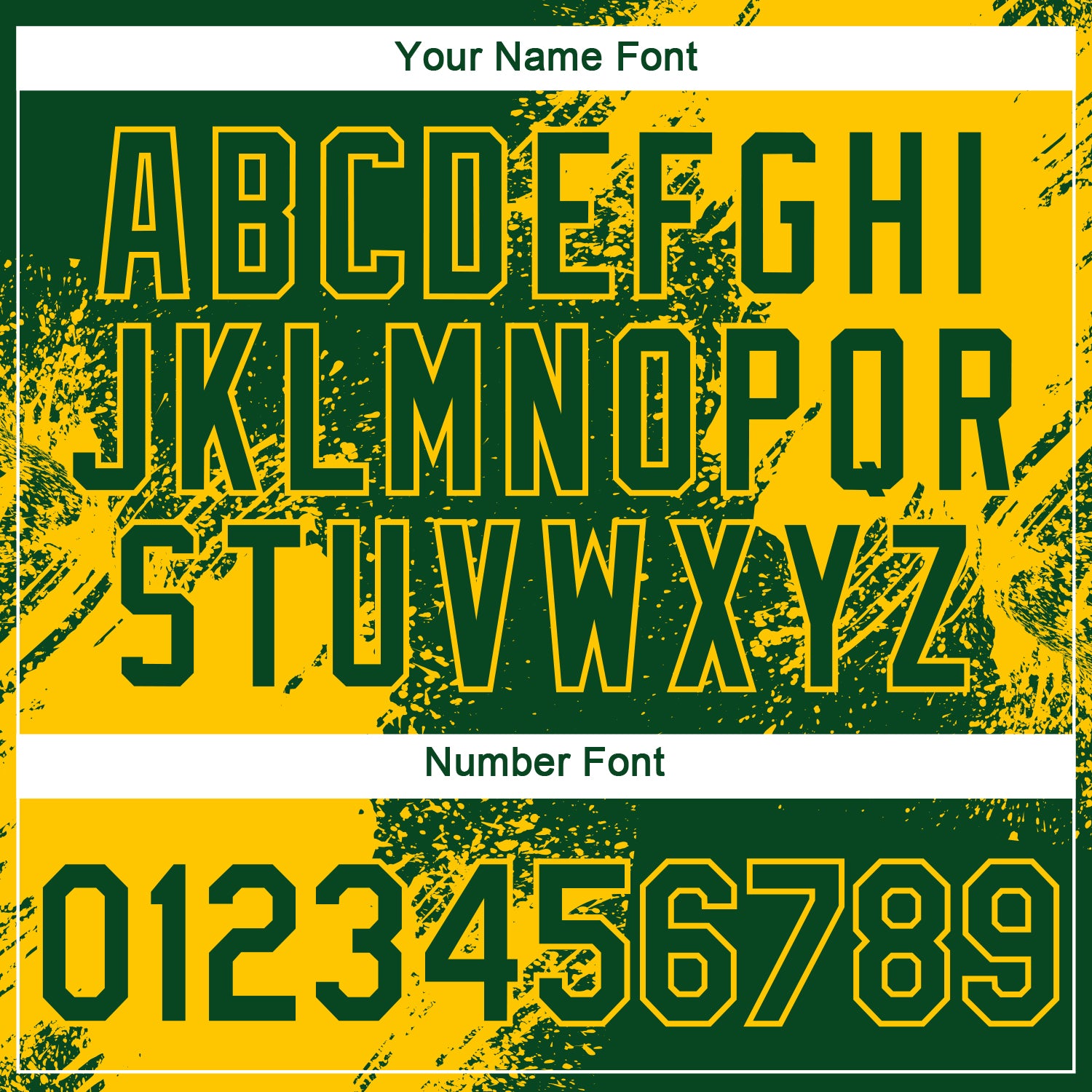 Custom Green Yellow 3D Pattern Design Abstract Brush Stroke Performance T-Shirt