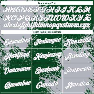 Custom Green White-Gray 3D Pattern Design Abstract Brush Stroke Performance T-Shirt