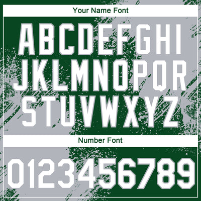 Custom Green White-Gray 3D Pattern Design Abstract Brush Stroke Performance T-Shirt