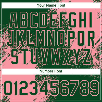 Custom Green Medium Pink 3D Pattern Design Abstract Brush Stroke Performance T-Shirt