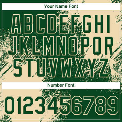 Custom Green Cream 3D Pattern Design Abstract Brush Stroke Performance T-Shirt