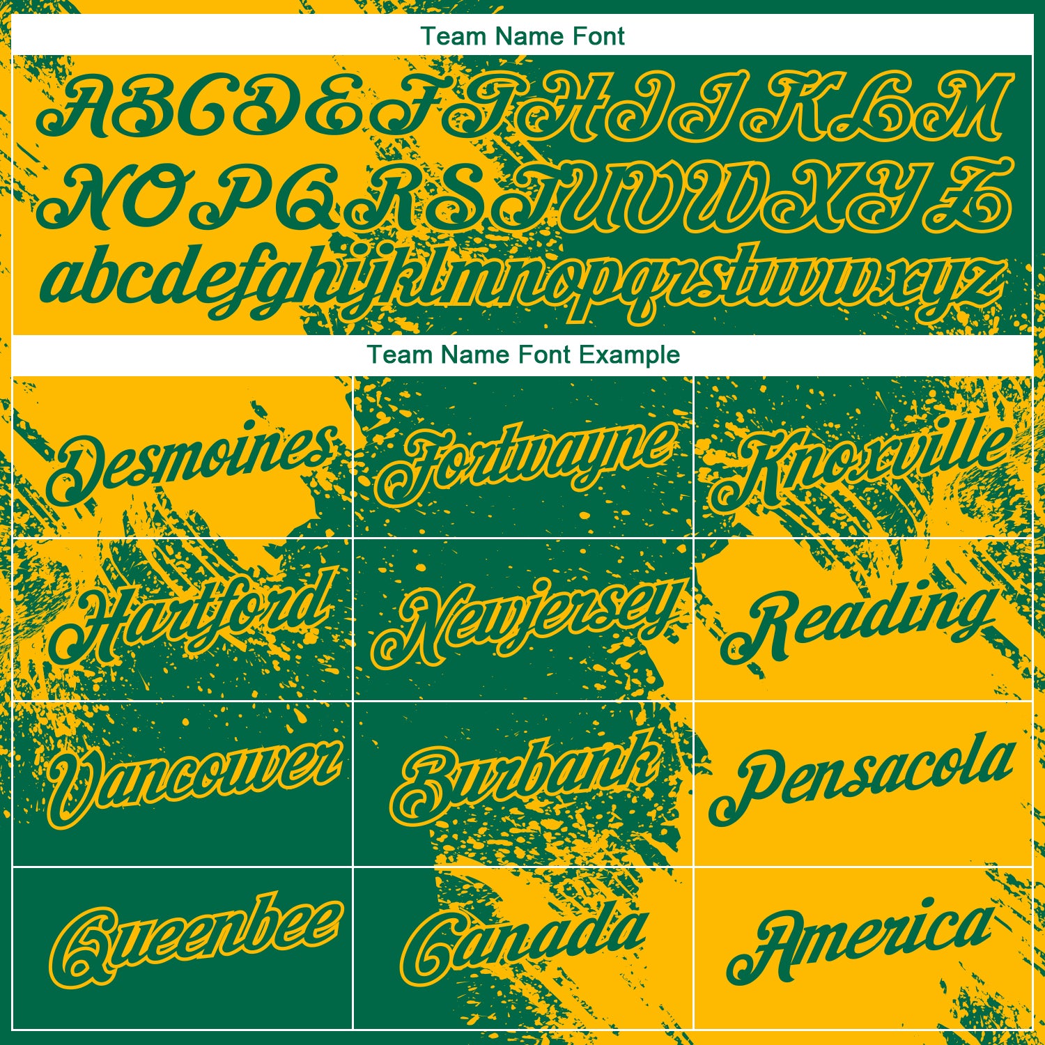 Custom Kelly Green Gold 3D Pattern Design Abstract Brush Stroke Performance T-Shirt