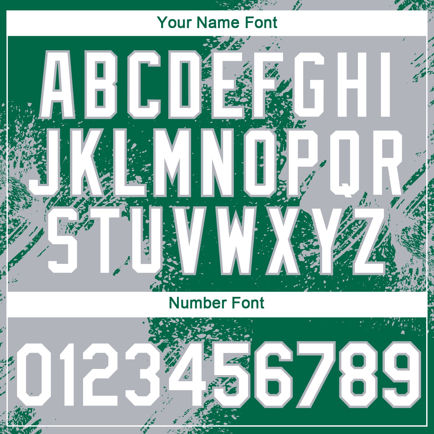 Custom Kelly Green White-Gray 3D Pattern Design Abstract Brush Stroke Performance T-Shirt