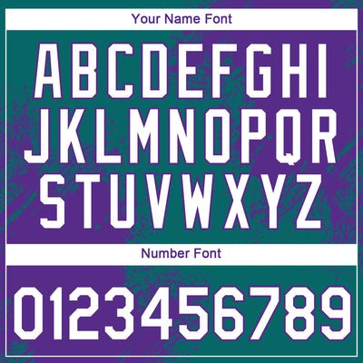 Custom Teal White-Purple 3D Pattern Design Abstract Brush Stroke Performance T-Shirt