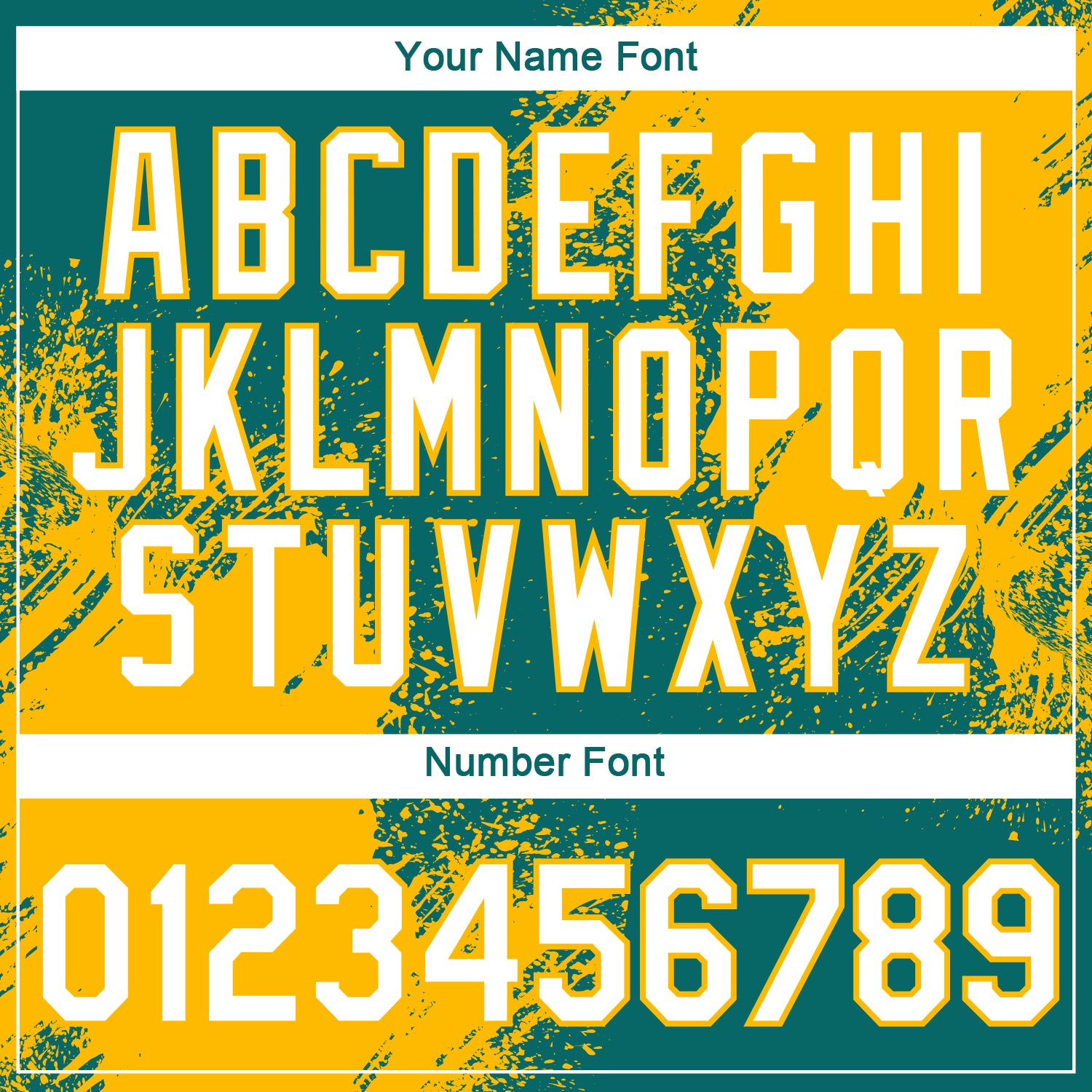 Custom Teal White-Gold 3D Pattern Design Abstract Brush Stroke Performance T-Shirt