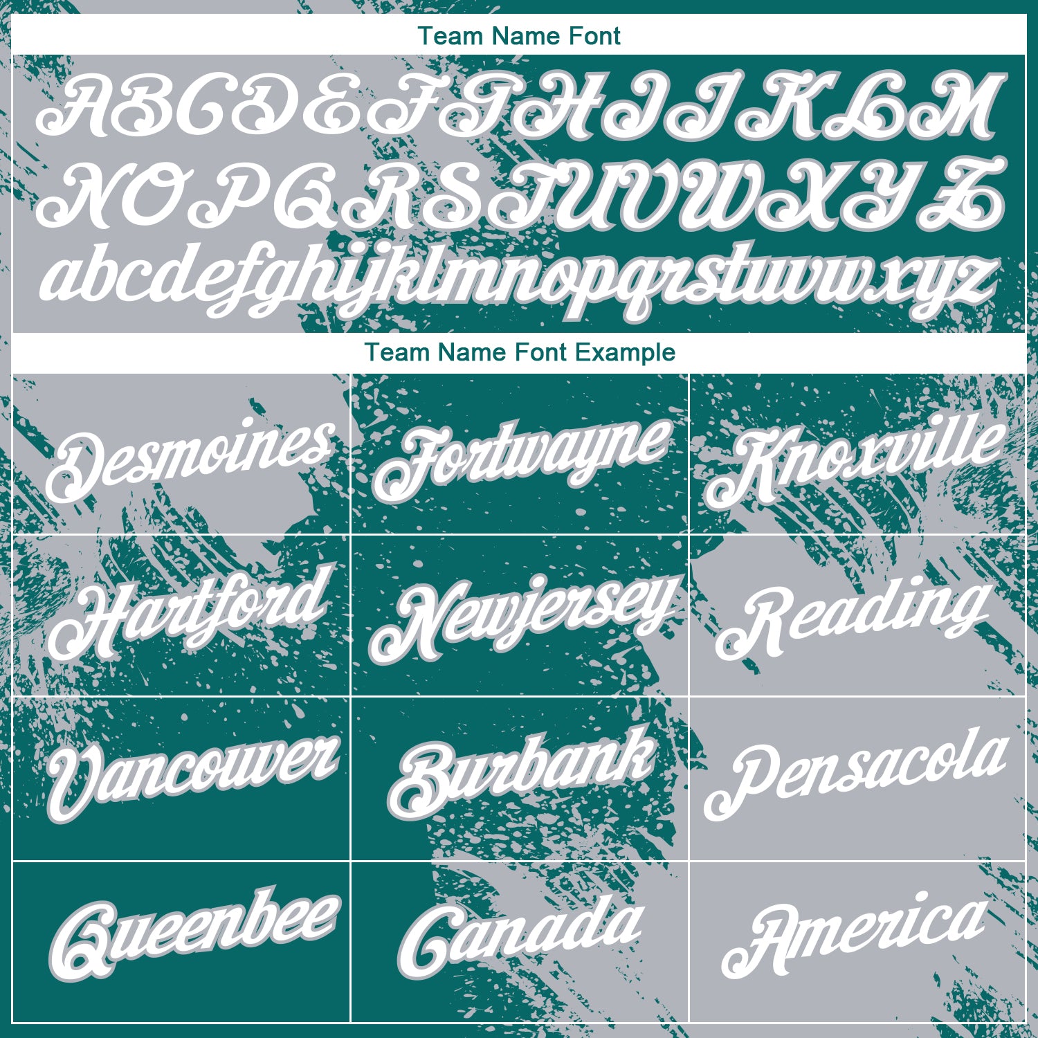 Custom Teal White-Gray 3D Pattern Design Abstract Brush Stroke Performance T-Shirt