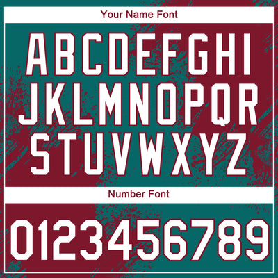 Custom Teal White-Crimson 3D Pattern Design Abstract Brush Stroke Performance T-Shirt