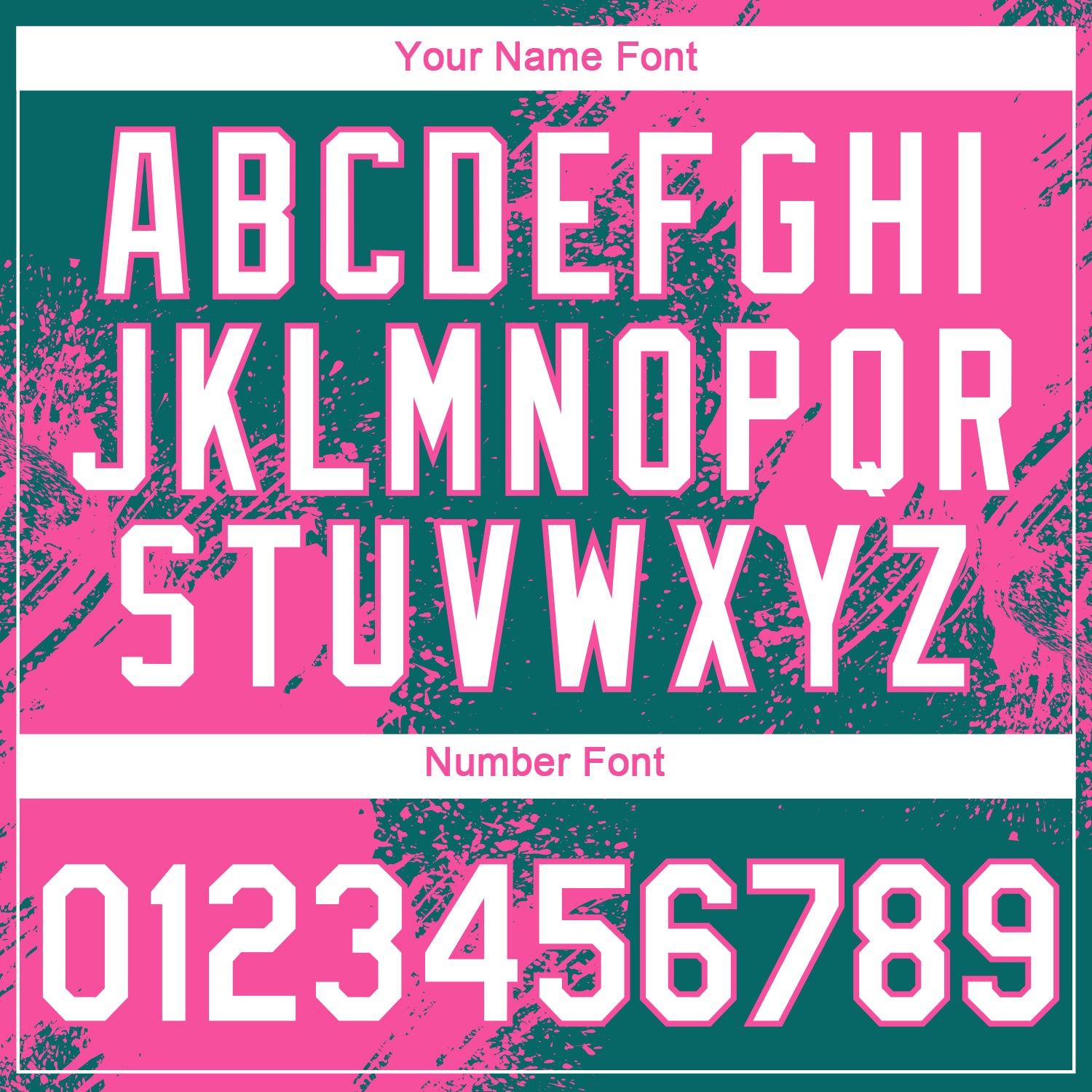 Custom Teal White-Pink 3D Pattern Design Abstract Brush Stroke Performance T-Shirt