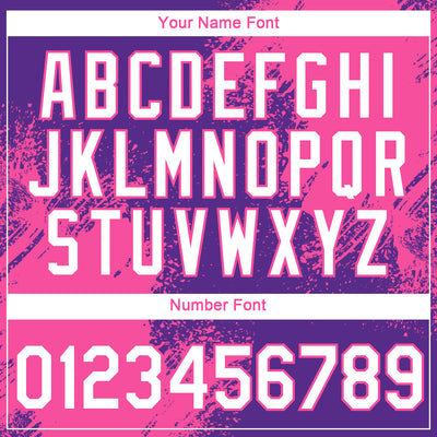 Custom Purple White-Pink 3D Pattern Design Abstract Brush Stroke Performance T-Shirt