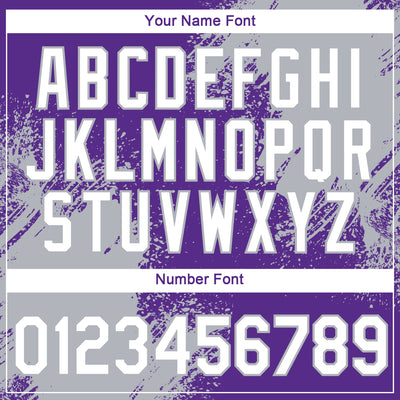 Custom Purple White-Gray 3D Pattern Design Abstract Brush Stroke Performance T-Shirt