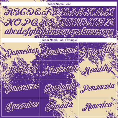 Custom Purple Cream 3D Pattern Design Abstract Brush Stroke Performance T-Shirt