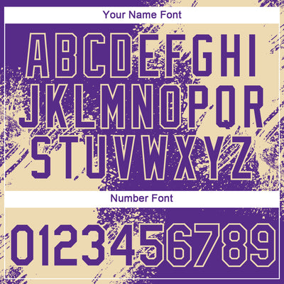 Custom Purple Cream 3D Pattern Design Abstract Brush Stroke Performance T-Shirt