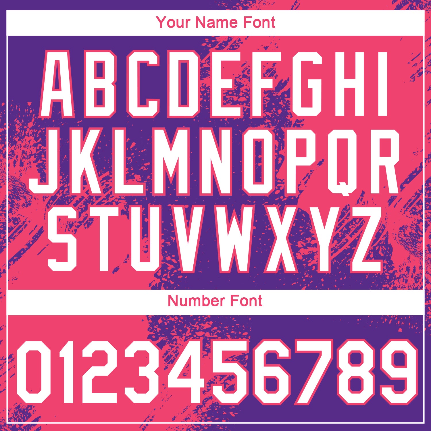 Custom Purple White-Neon Pink 3D Pattern Design Abstract Brush Stroke Performance T-Shirt